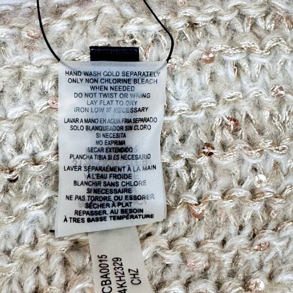 NWT Kensie Twist Knit Headband Cream Sequin Detailed Fall Winter Accessories - Picture 7 of 9